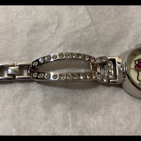 RARE Vintage 90s Sanrio Hello Kitty Watch with crystals - Picture 3 of 8
